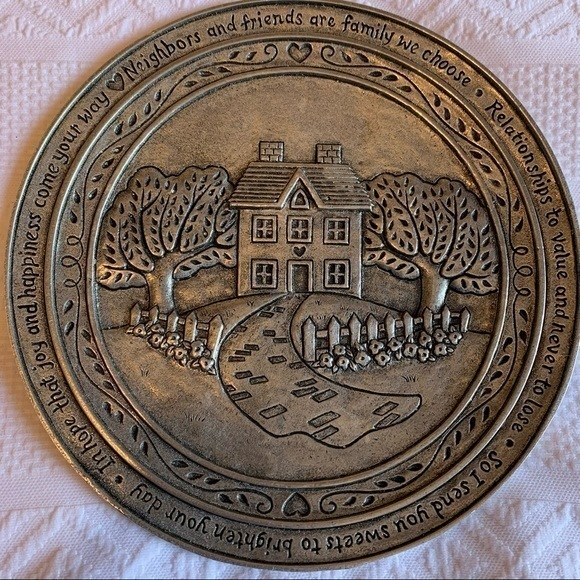 Carson Pewter Statesmetal USA‎ Friendship Gift Sharing Plate - Picture 1 of 5